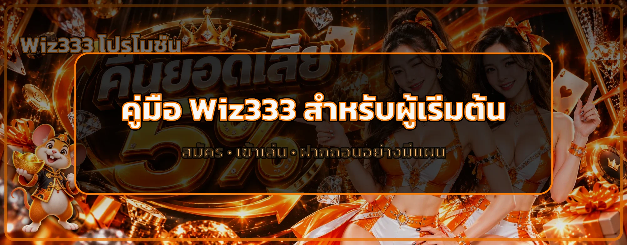 Wiz333 คู่มือผู้เริ่มต้น สมัคร เข้าเล่น ฝากถอน
